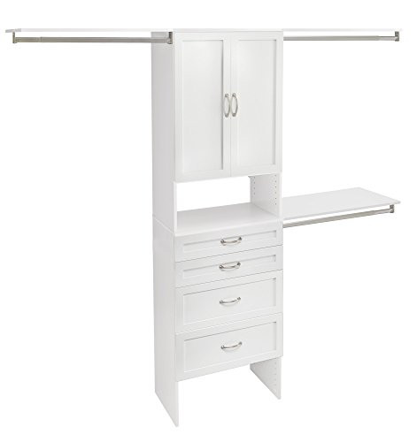 ClosetMaid SuiteSymphony Closet Organizer with Shelves, 2 Doors, 4 Drawers, 25-Inch-Pure White | Amazon (US)