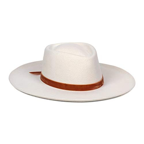 Lack of Color Unisex Val Diamond Wool Fedora (Medium (57 cm), Off-White) | Amazon (US)