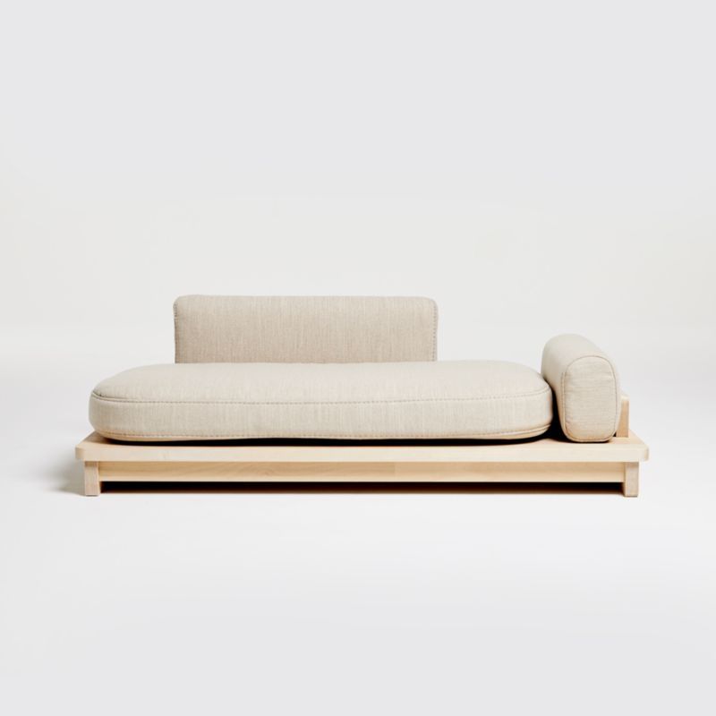 Linden Oatmeal Medium Dog Day Bed | Crate & Barrel | Crate & Barrel