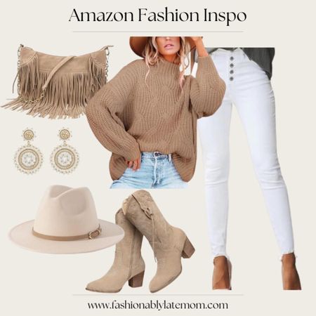 It’s not my first rodeo!! The perfect outfit for a western concert from Amazon!!!
Fashionablylatemom 
White straight legged jeans 
Sweater 
Hat 
Purse 

#LTKshoecrush #LTKitbag #LTKstyletip