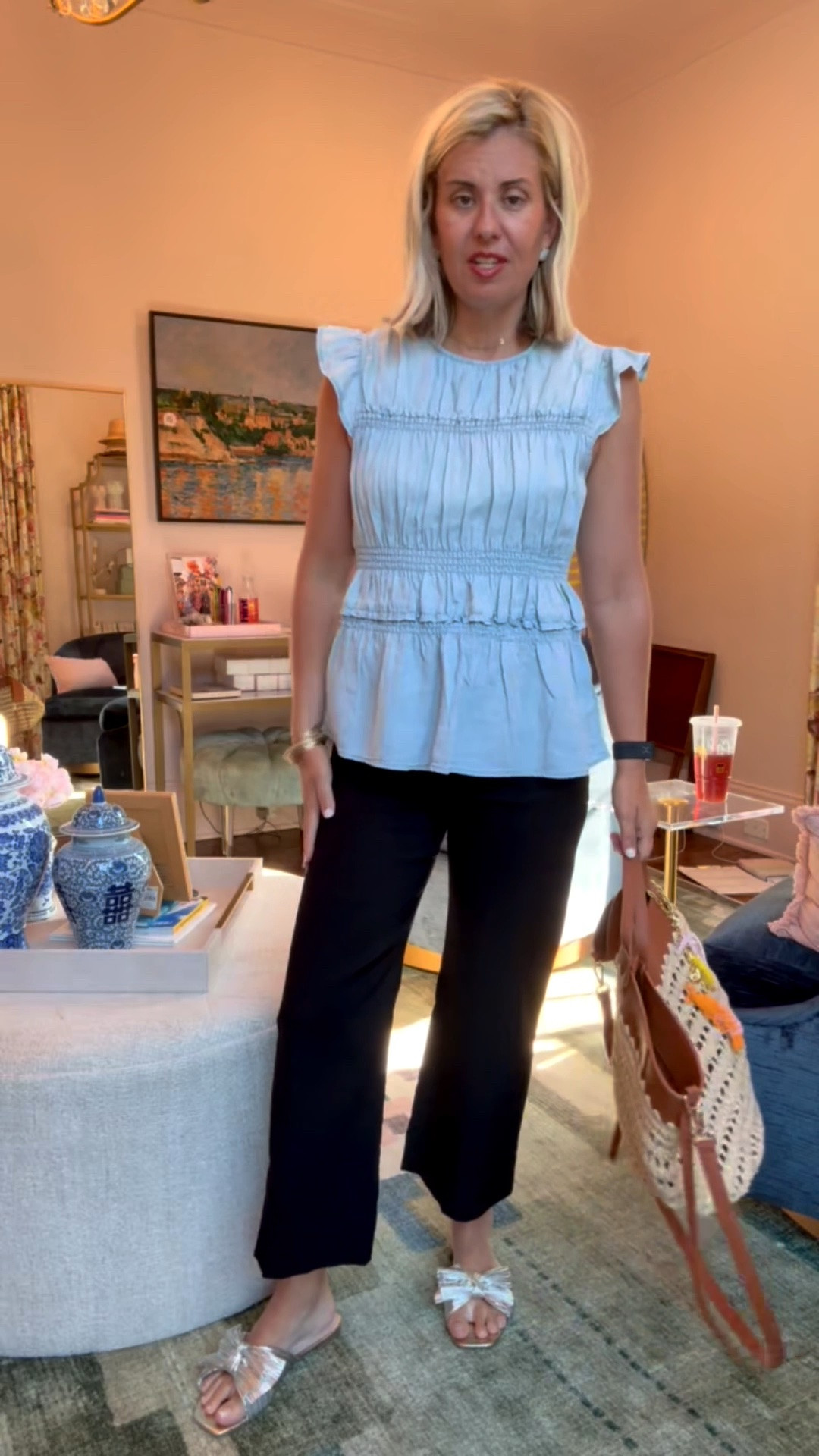 Cutie top and my fav Colettes!! 
Top - small
Pants - 26P
Shoes - 8 
*code Catherine20 at Allie + Bess

#LTKdayinmylife #LTKootd #LTKmomlife