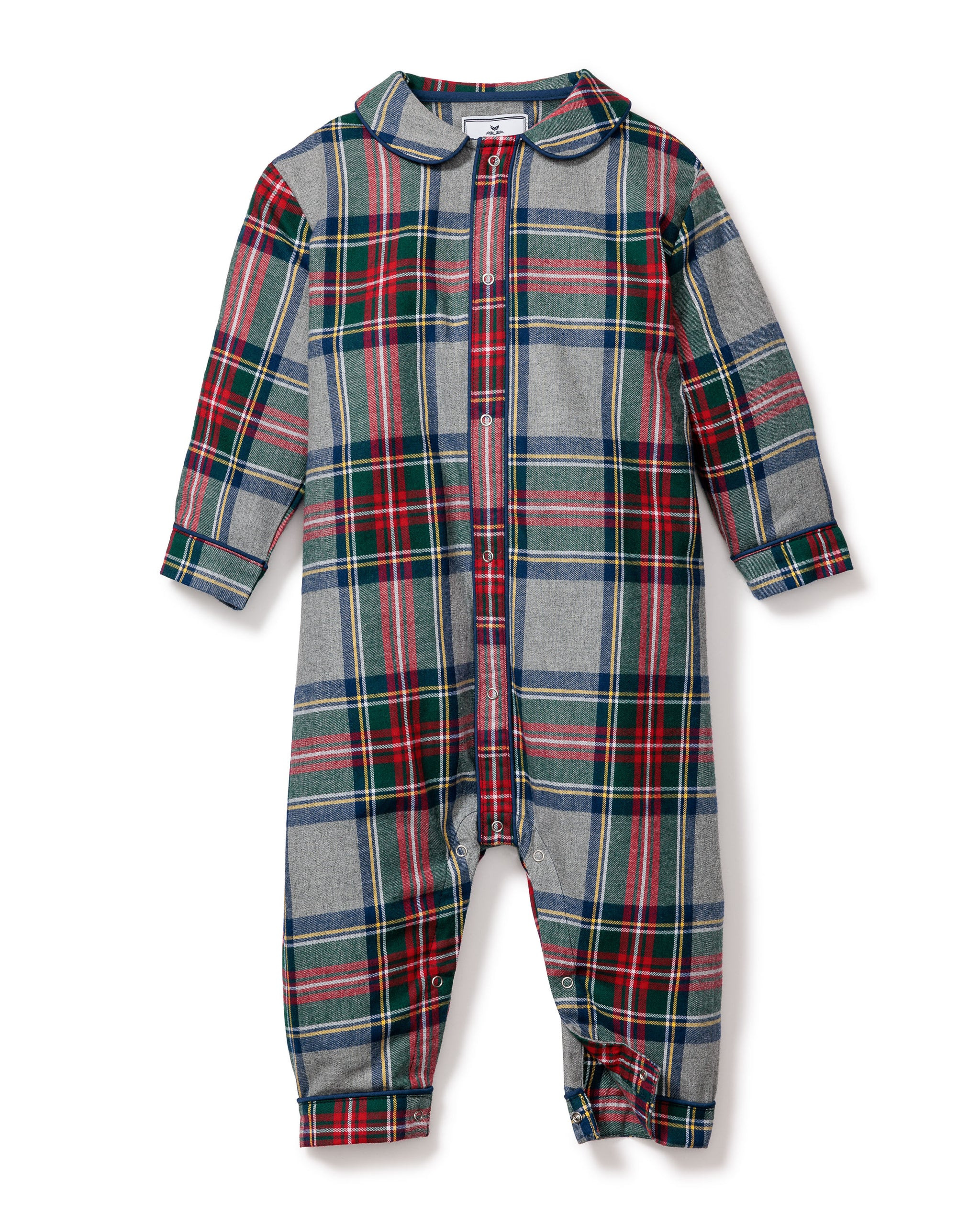 Baby's Brushed Cotton Cambridge Romper in Westminster Tartan | Petite Plume