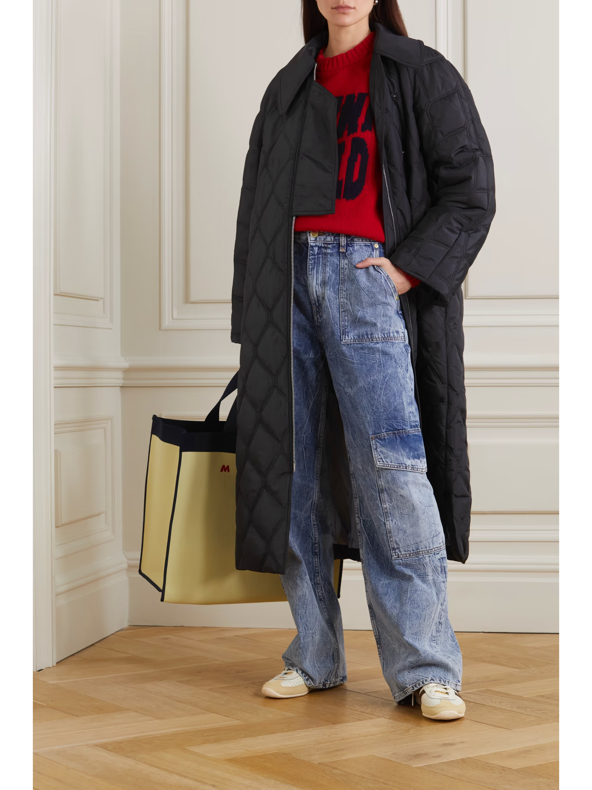 GANNIQuilted recycled ripstop maxi coat | NET-A-PORTER (US)