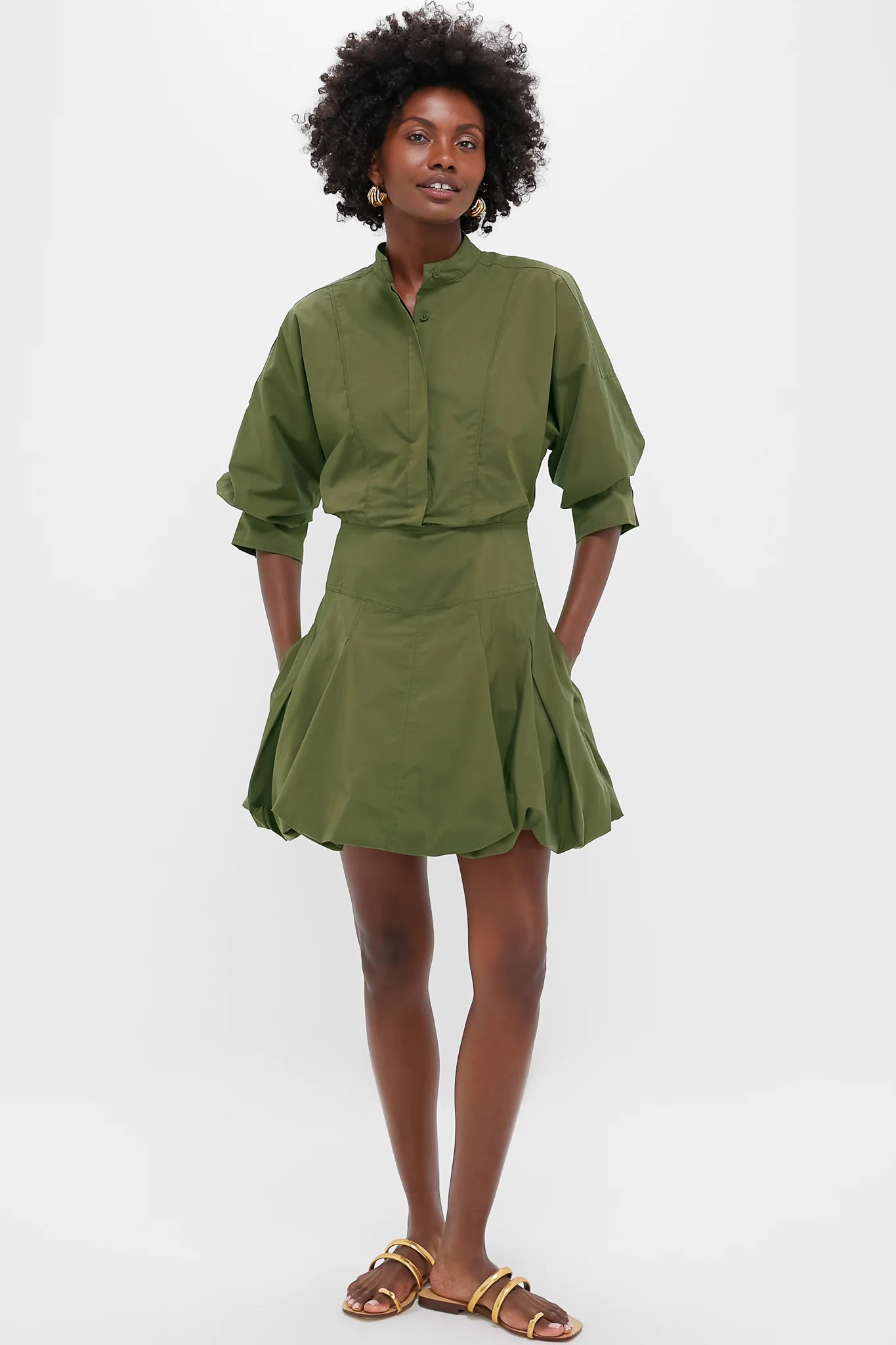Olive Effie Bubble Mini Dress | Tuckernuck (US)
