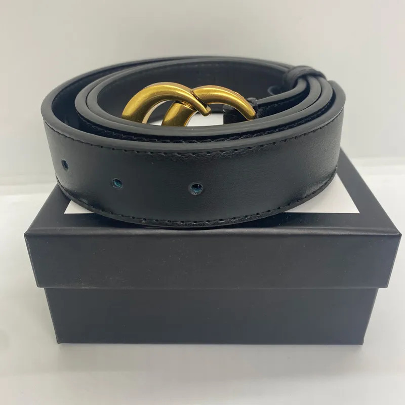 Men Women Solid Belt Womens Genuine Leather Black And White Color Bronze big buckle Designers Cow... | DHGate