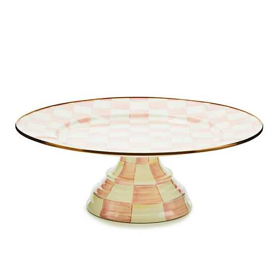 Rosy Check Large Pedestal Platter | MacKenzie-Childs