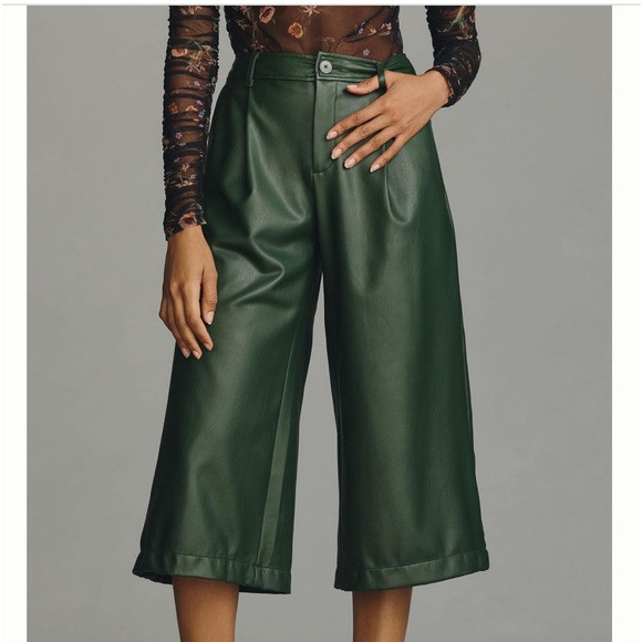 Anthropologie Faux Leather Culottes | Poshmark
