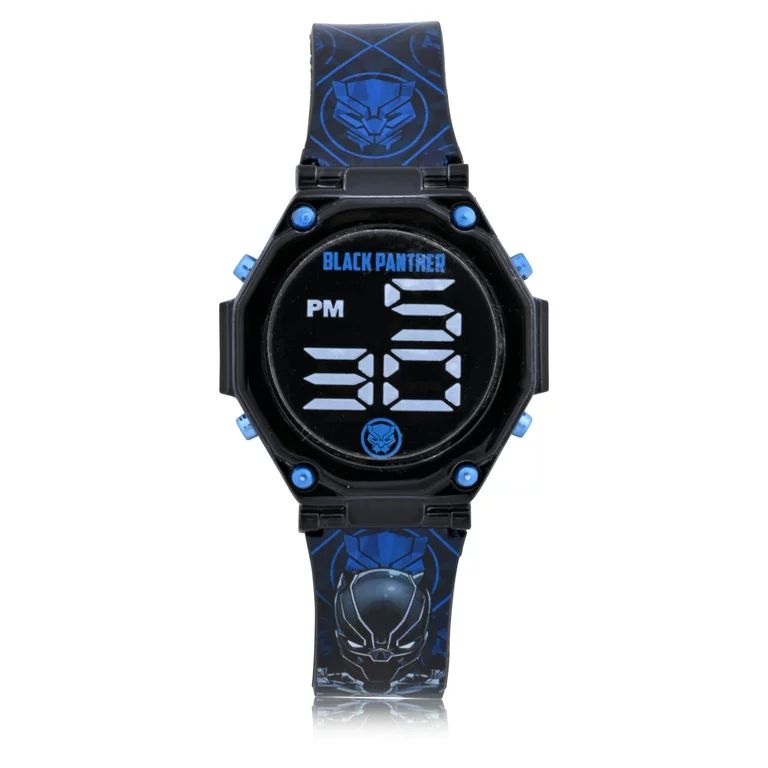 Marvel The Avengers Black Panther Childrens Unisex LED Silicone Watch (AVG4789WM) | Walmart (US)
