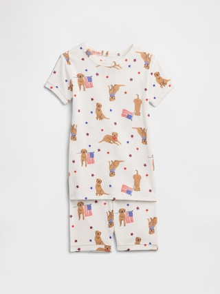 Kids & babyGap 100% Organic Cotton Americana Dog PJ Set | Gap Factory