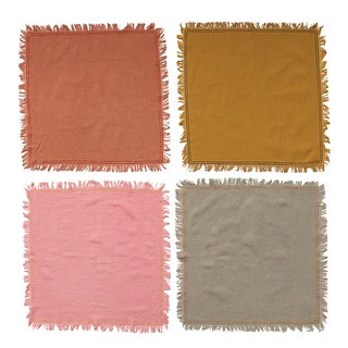 Cotton Napkins with Fringe - 18.0"L x 18.0"W x 0.3"H - 18.0"L x 18.0"W x 0.3"H - Bed Bath & Beyon... | Bed Bath & Beyond