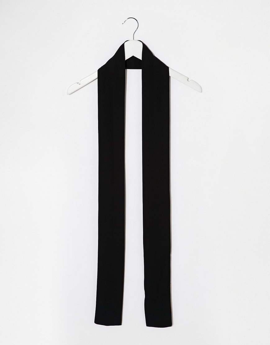 ASOS 70s Long Skinny Scarf In Black | ASOS UK