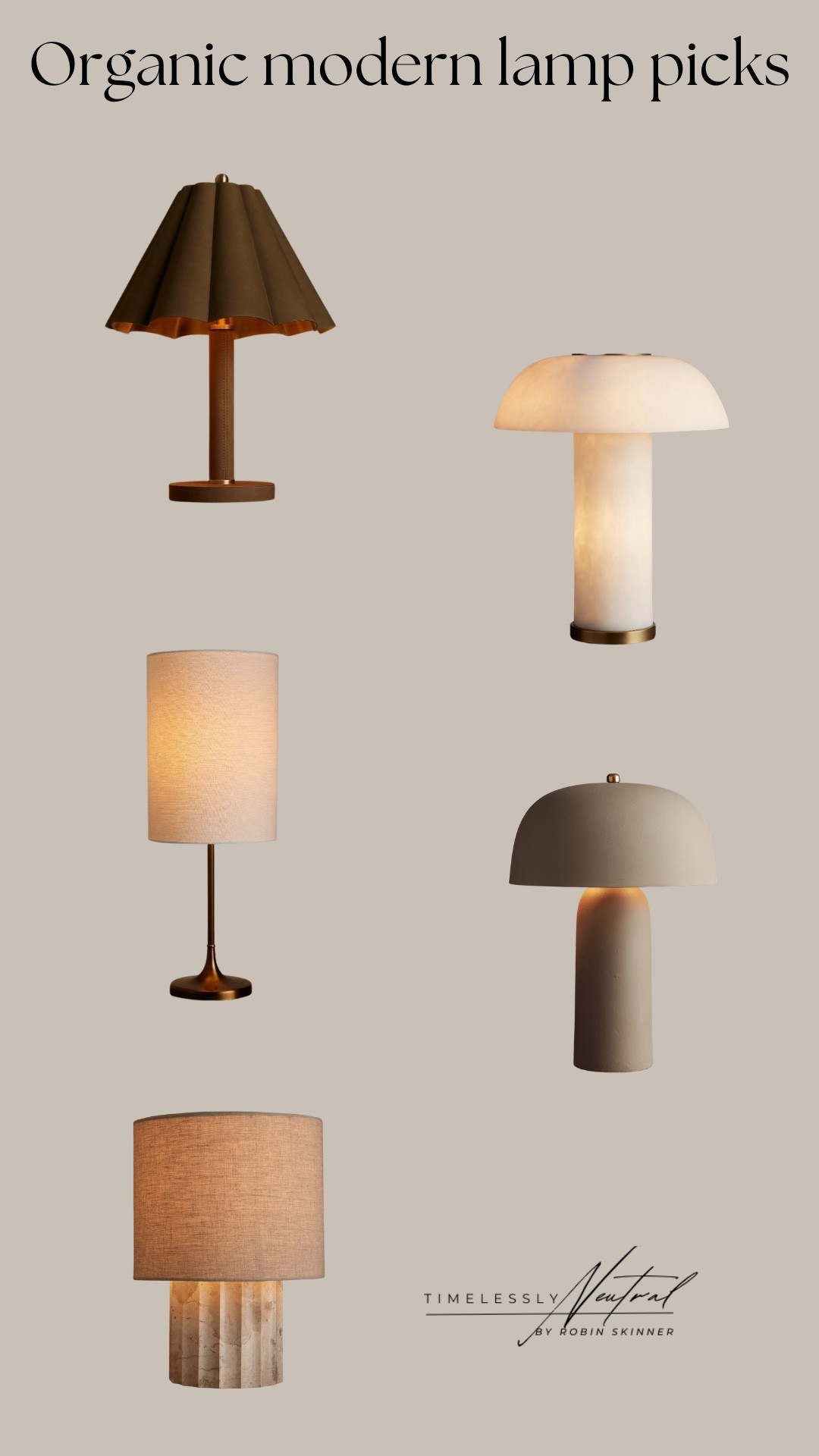 Stunning neutral lamps perfect for elevating your space in a subtle, yet impactful way 🤎