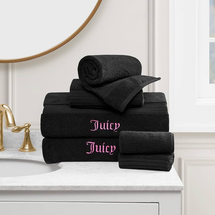 Juicy Couture Alyssa Luxurious 6 Piece Bath Towel Set - (2) Bath Towels, (2) Hand Towels, and (2)... | Amazon (CA)
