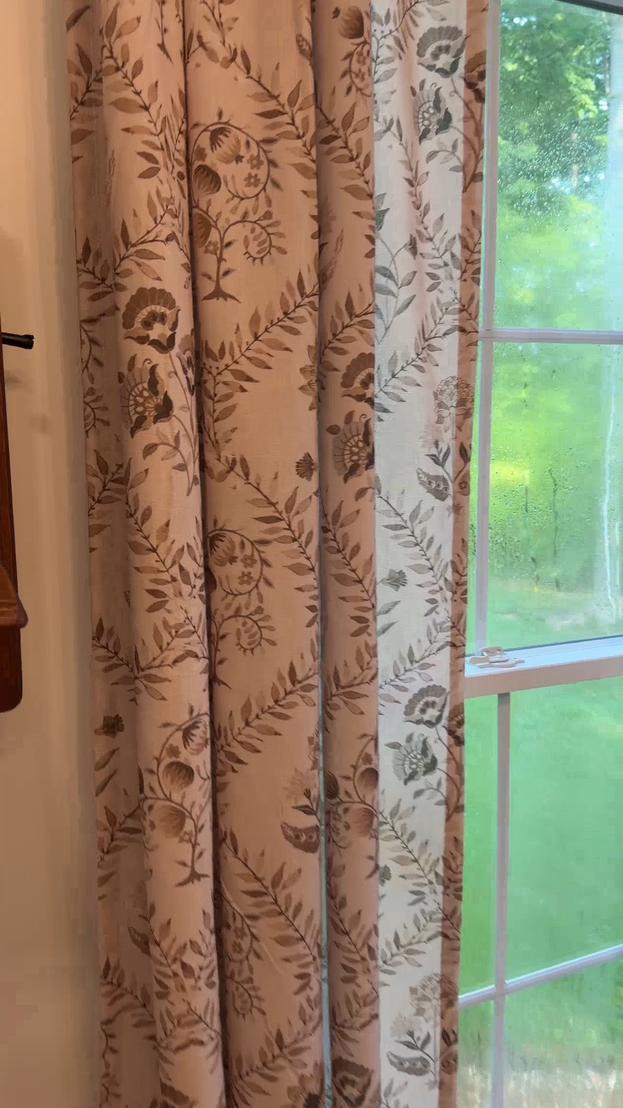 These are our newest curtains from Amazon! They have a floral pattern and linen texture. This is the color, Tan Brown. These fit the woods-and-whites theme of our home so perfectly!  

 #LTKHome