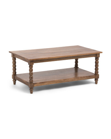 43x24x18 Solid Wood Spindle Coffee Table | TJ Maxx