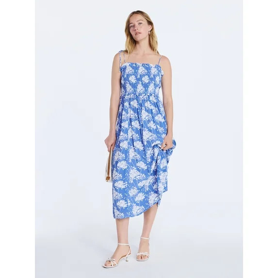 Free Assembly Women's Smocked Peplum Maxi Dress, Sizes XS-XXL | Walmart (US)