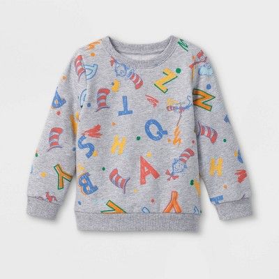 Toddler Boys' Dr.Seuss Sweatshirt - Gray | Target
