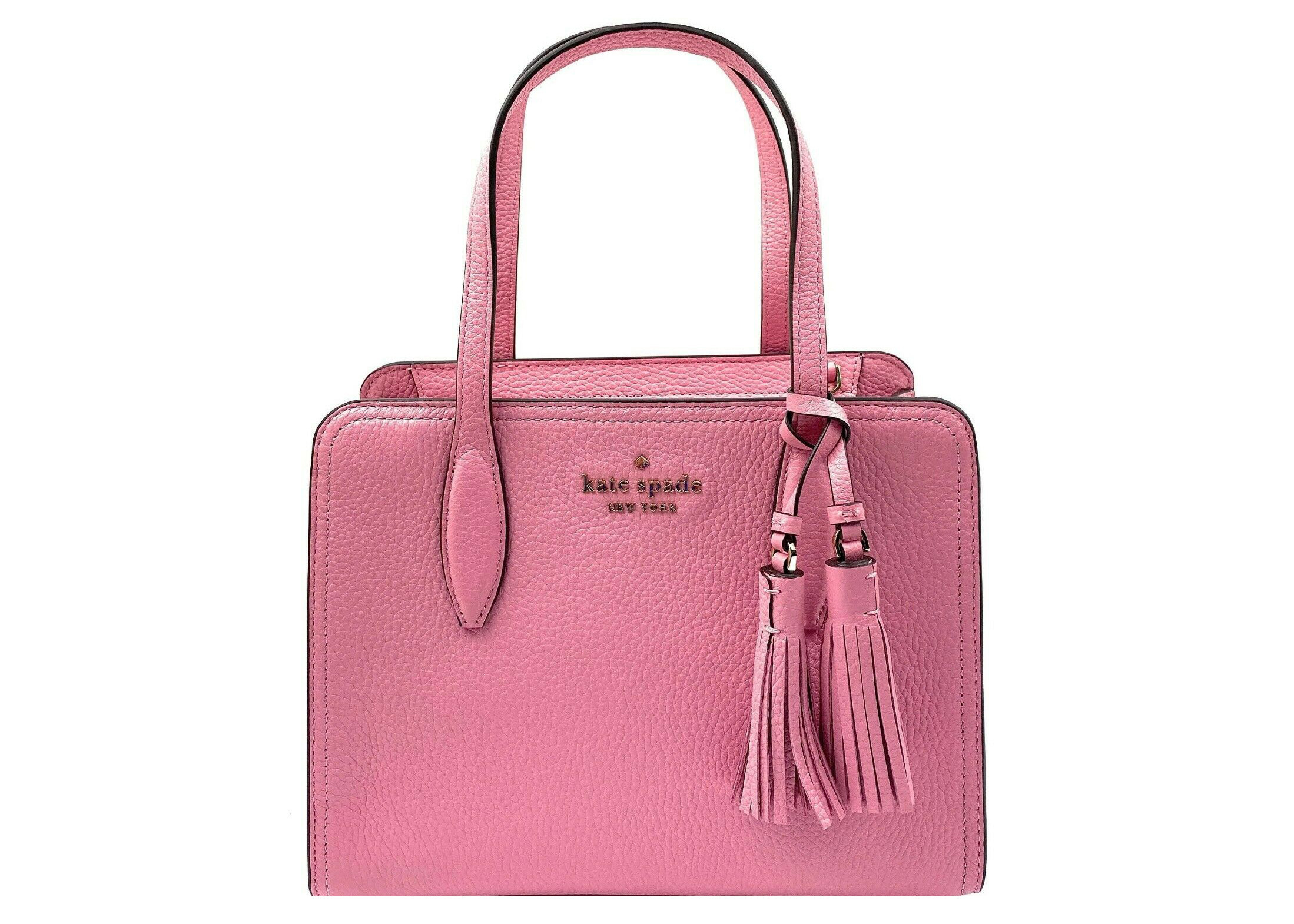 Women's Kate Spade Rowe Leather Top Zip Satchel Bag Small in Bright Carnation Pink | StockX