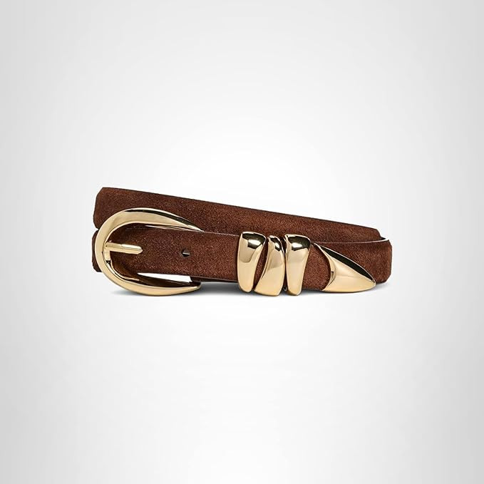 Madewell Women's Triple Metal Keeper Suede Belt | Amazon (US)