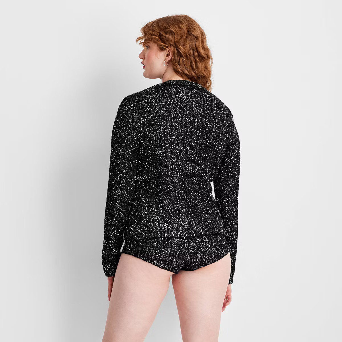 Women's Holiday Sequin Cardigan - Future Collective Black | Target