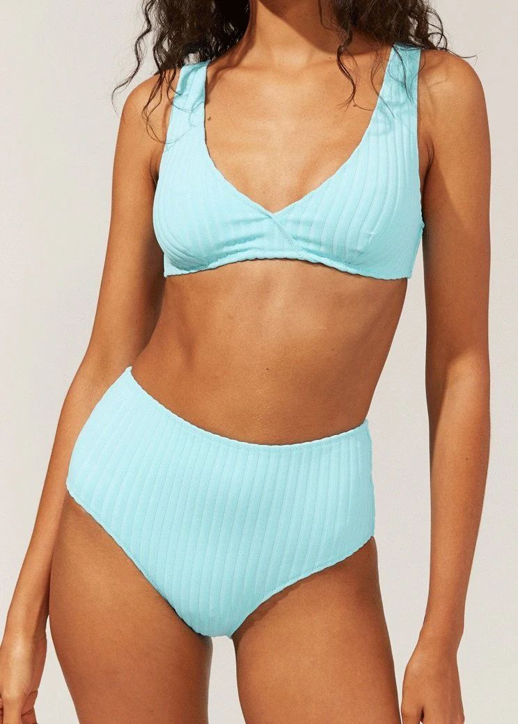 The Beverly Ribbed Bikini Top | Solid & Striped