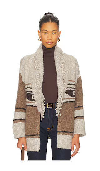 Southwest Fringed Shawl Collar Throw Jacket | Revolve Clothing (Global)
