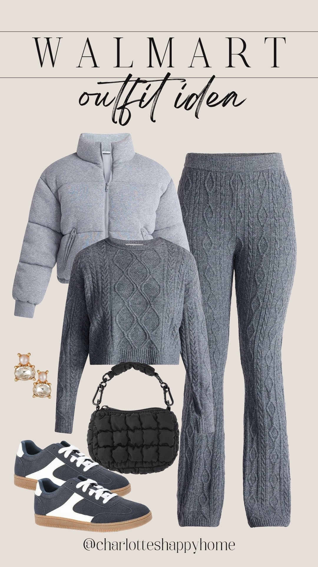 Comfy cute fall + winter outfit idea from Walmart! 

#walmartfashion

Walmart fashion. Walmart new arrivals. Walmart finds. Walmart cable knit matching sweater set. Walmart gray puffer jacket. 

#LTKStyleTip #LTKSeasonal #LTKFindsUnder100