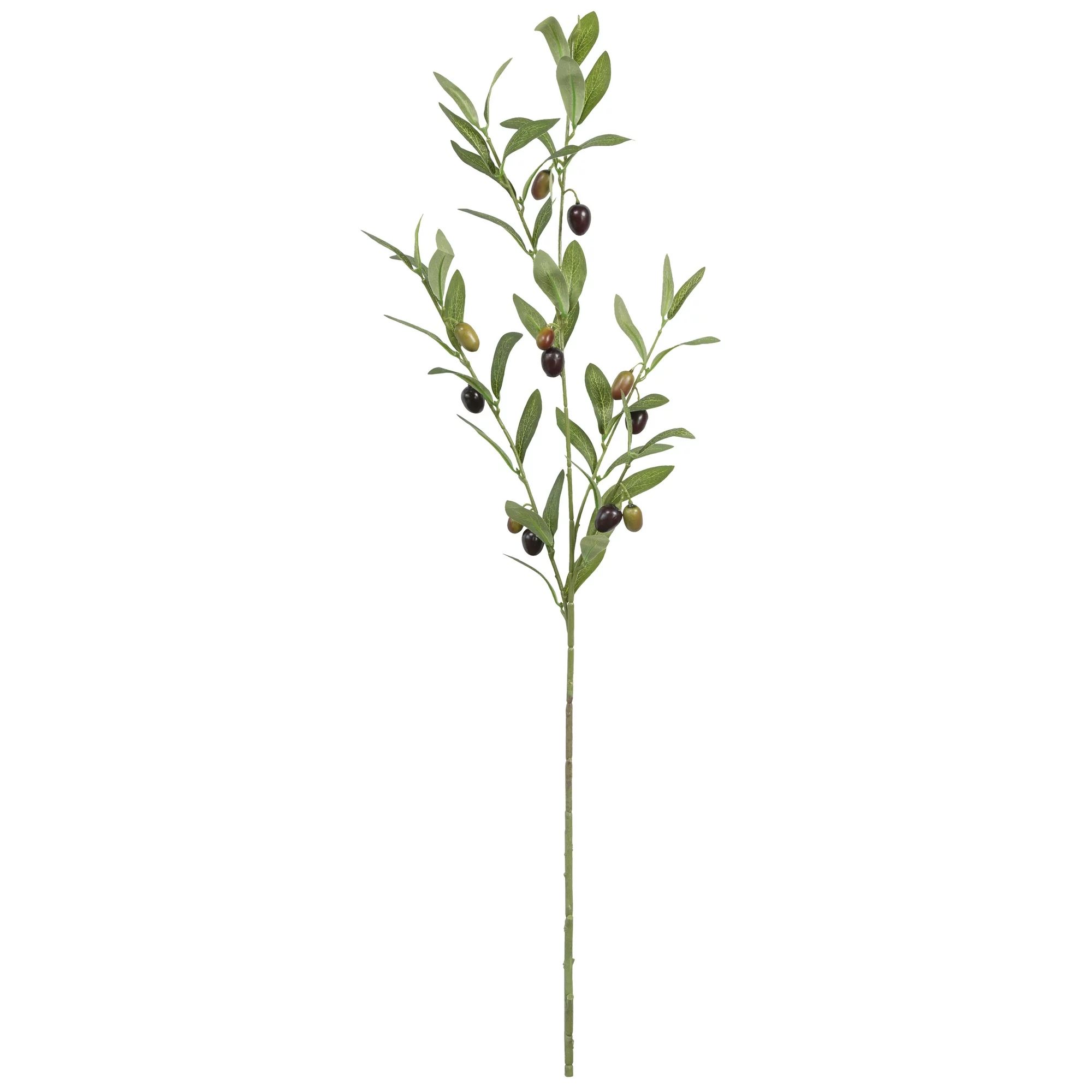 37-inch Artificial Silk Green Olive Long Stem, for Indoor Use, by Mainstays | Walmart (US)