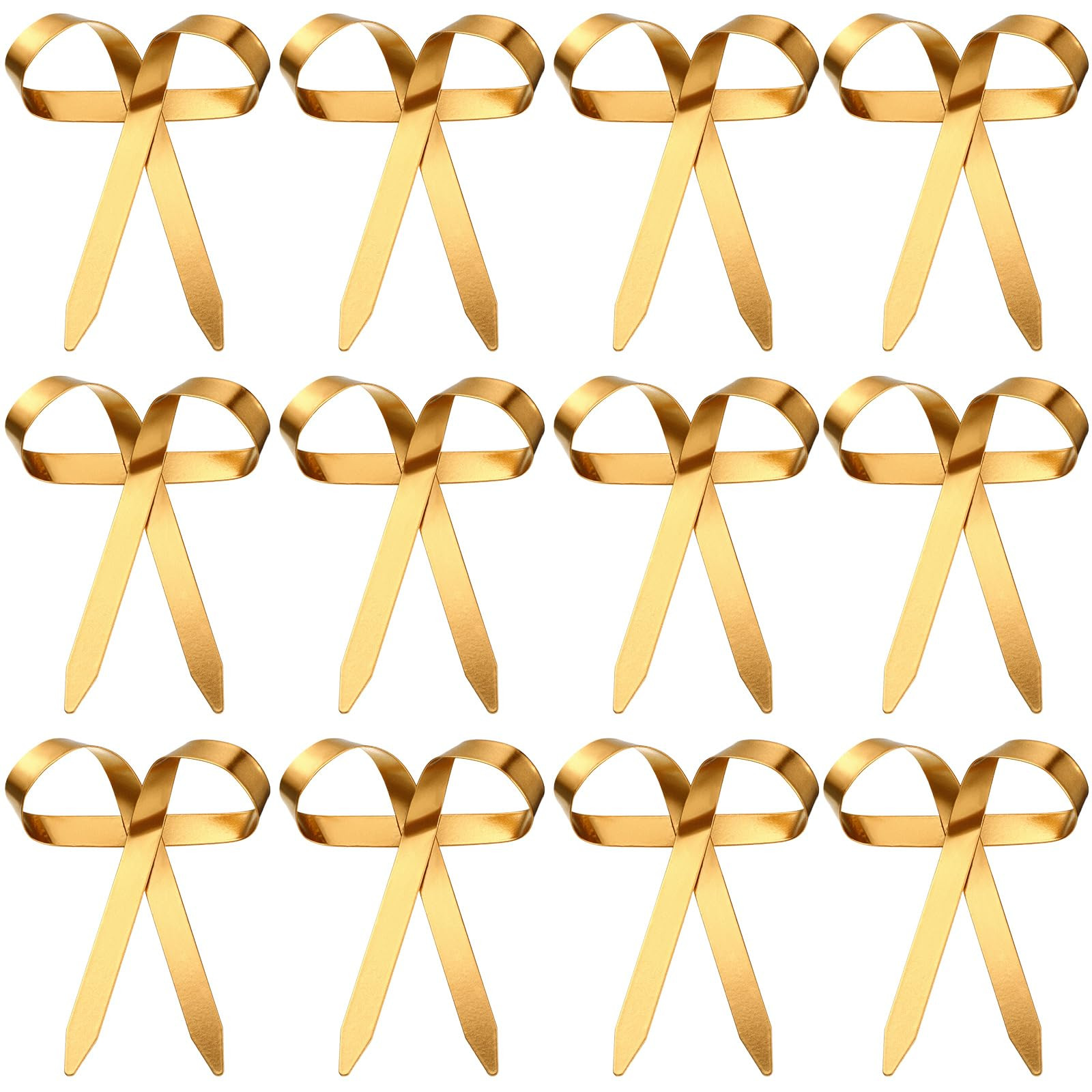 12 Pcs 2025 Metal Christmas Bow Ornaments for Christmas Tree Garland Wreath Bulk Bow with Clip Or... | Amazon (US)