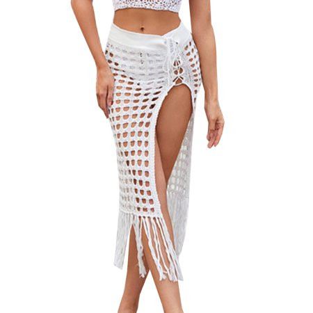 Colisha Hollow Out Swimwear for Women Lace Crochet Bikini Cover Up Beach Wear Skirts | Walmart (US)