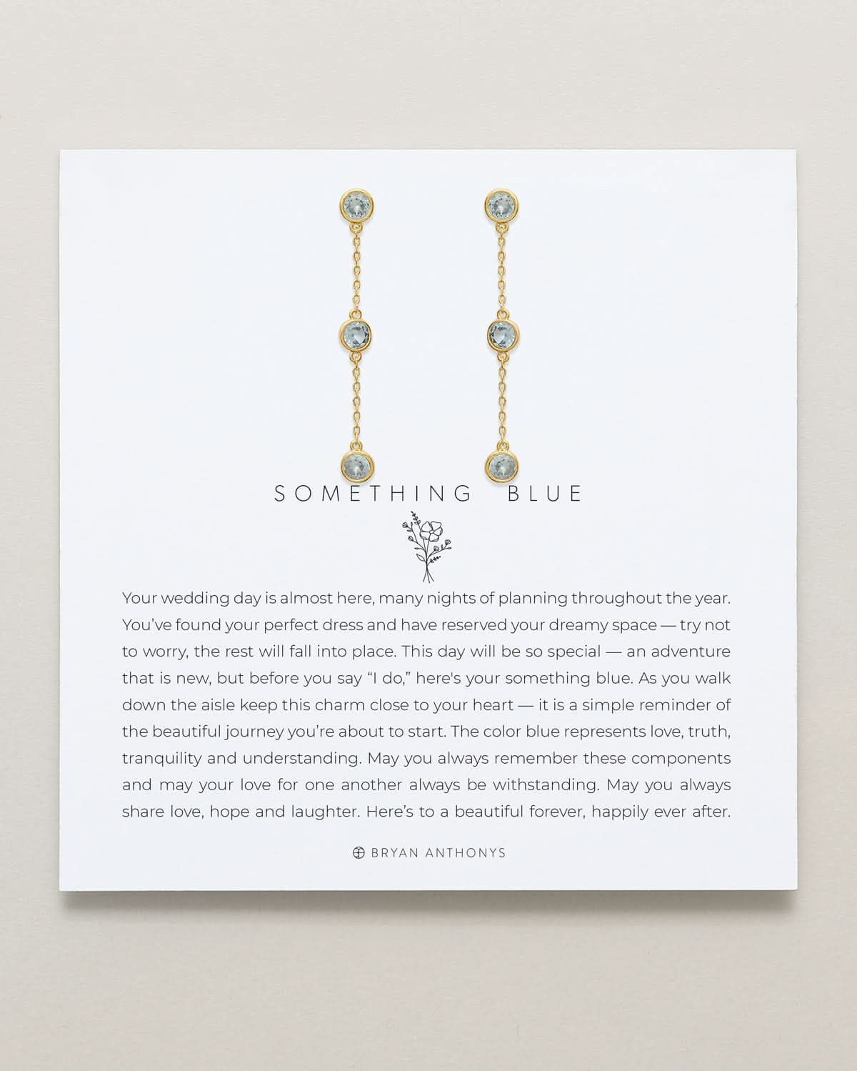 Something Blue Linear Earrings | Bryan Anthonys