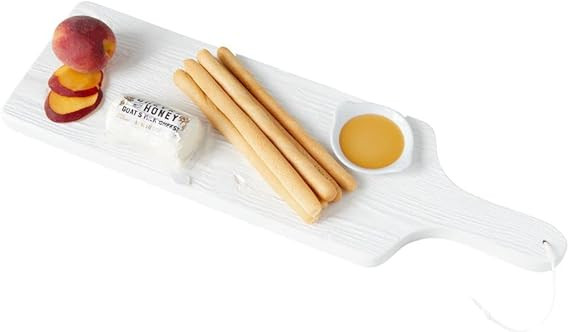 etúHOME White Wood Serving Plank, Handcrafted Charcuterie Board, Wood Platter Table Charger for ... | Amazon (US)