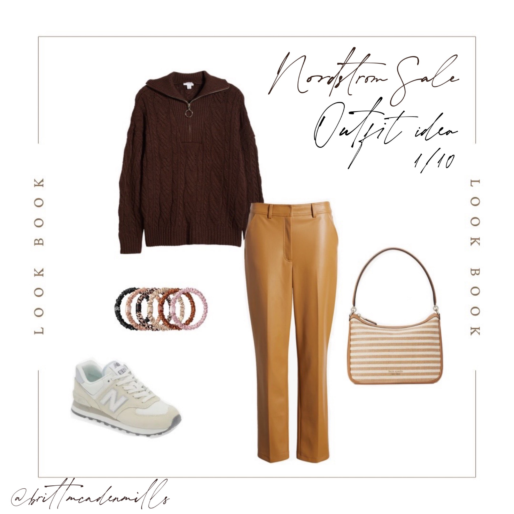 Nordstrom Sale outfit of the day idea! Casual, sporty, and comfy. This oversized free people sweater with a pair of faux leather pants go great with new balance sneakers and some slip silk hair ties. Dont forget to grab up your kate spade neutral purse. All neutral tones that is flattering on everyone! Anniversary sale, free people, casual outfit idea, errand outfit, fall outfit idea, autumn fashion, trendy fall style 

#LTKunder100 #LTKsalealert #LTKxNSale