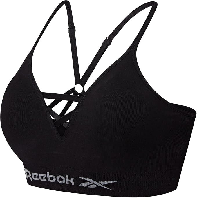 Reebok Womens Seamless Sports Bra | Women's Sports Bras with Halter Neck Design | High Support, N... | Amazon (UK)