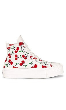 Converse Chuck Taylor All Star Lift Platform Cherries Sneaker in Egret, Red, & Green from Revolve... | Revolve Clothing (Global)