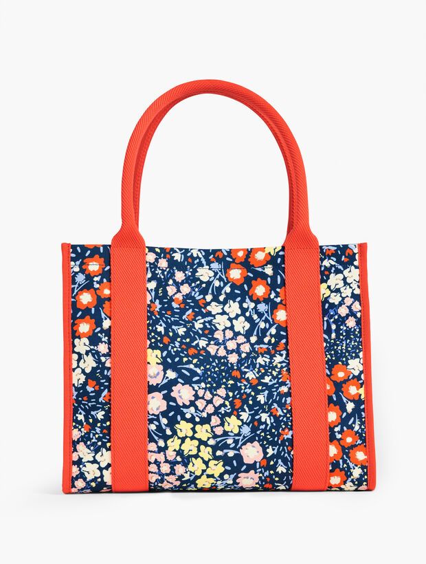 Floral Garden Printed Canvas Tote | Talbots