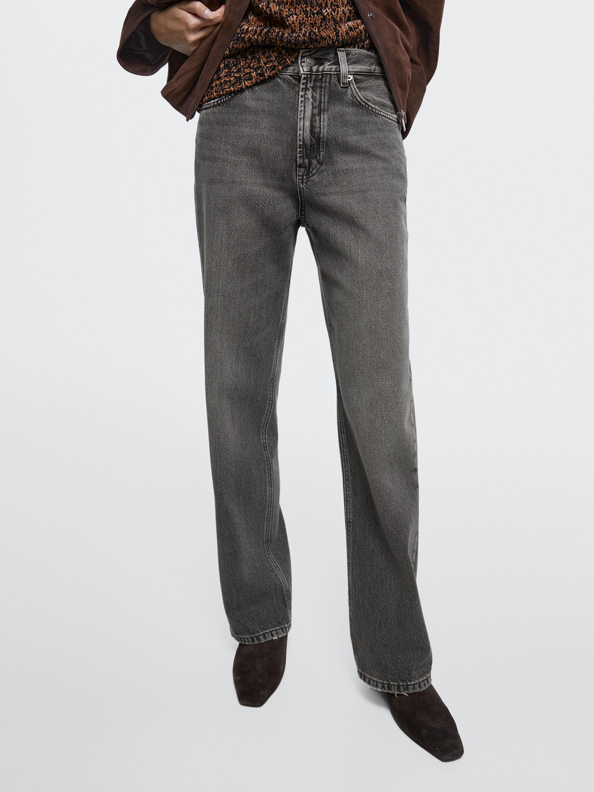 Straight jeans met hoge taille | Massimo Dutti NL