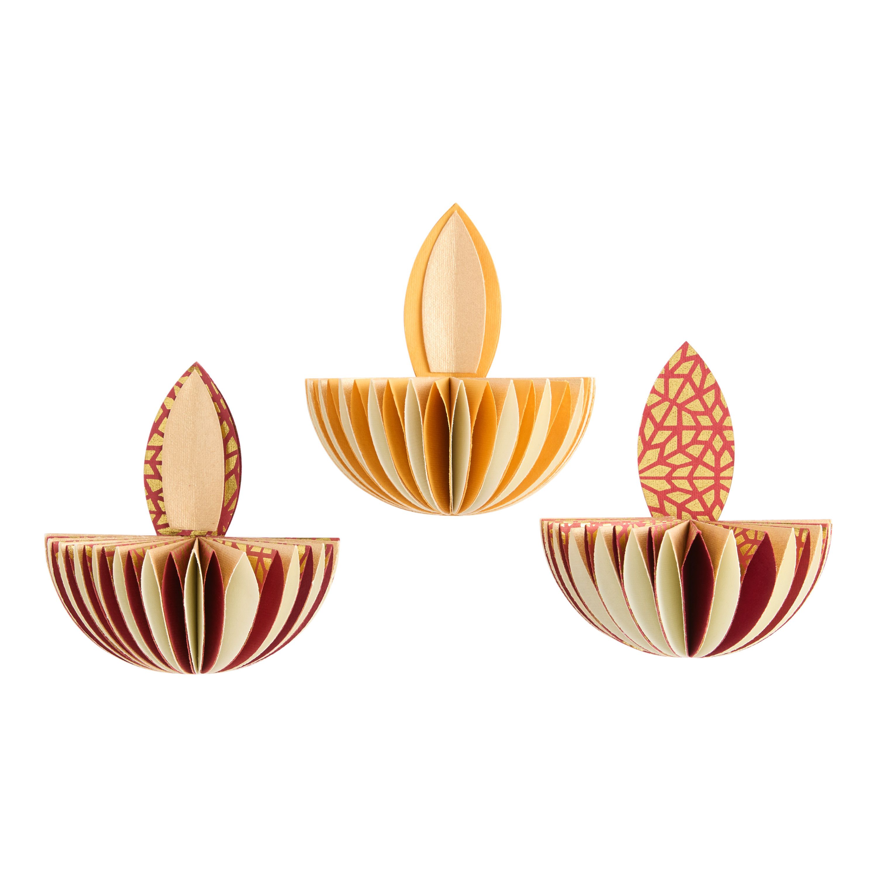 Handmade Paper Adhesive Honeycomb Diyas 3 Pack | World Market