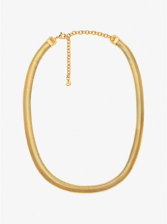 Precious Metal-Plated Brass Snake Chain Necklace | Michael Kors US