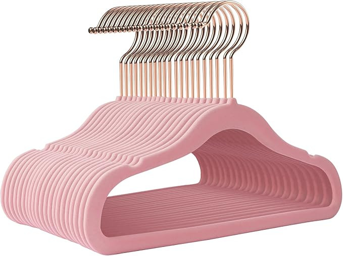 Baby Hangers Velvet 50 Pack-11.4 Inch,Baby Clothes Hangers Non Slip, Baby Hangers for Closet,Stur... | Amazon (US)