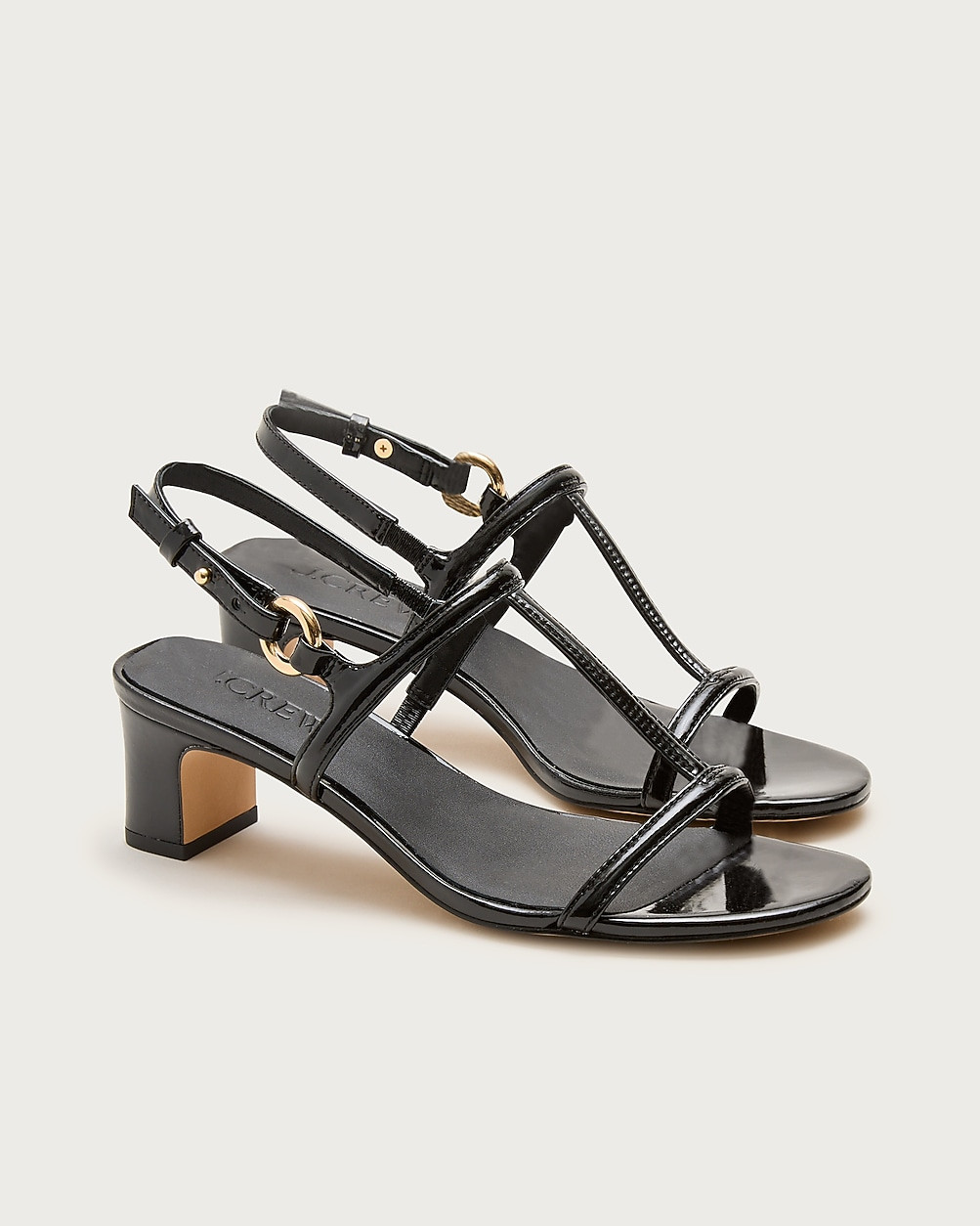 Esme block-heel sandals in patent leather | J. Crew US