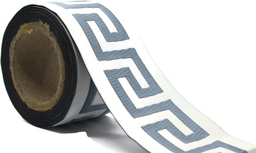 3.8 Yard Spool 2.67 inches Greek Key Drapery Trim Jacquard Ribbon for Your Drapes Curtains Draper... | Amazon (US)
