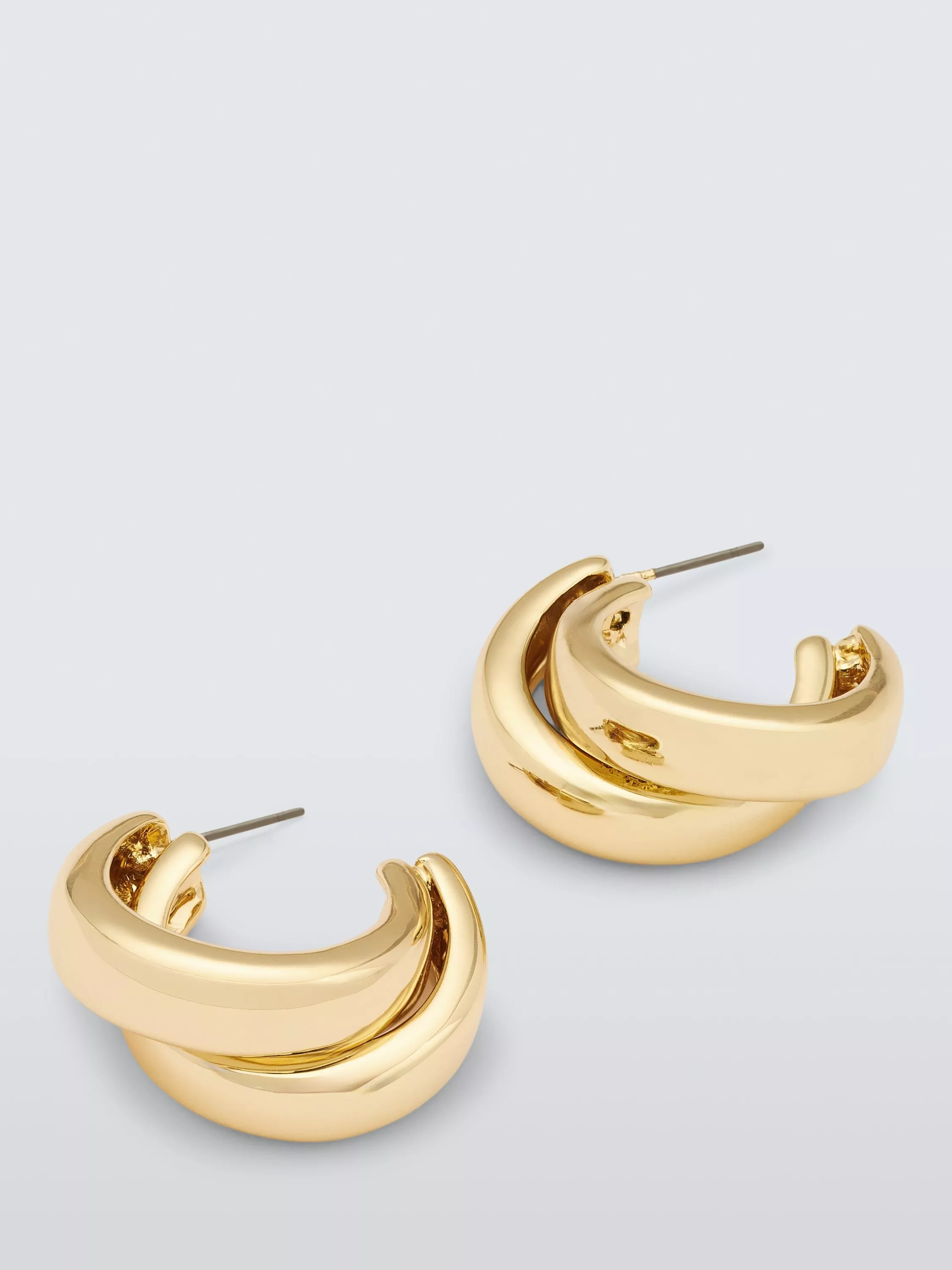 John Lewis Double Overlapped Hoop Earrings | John Lewis (UK)