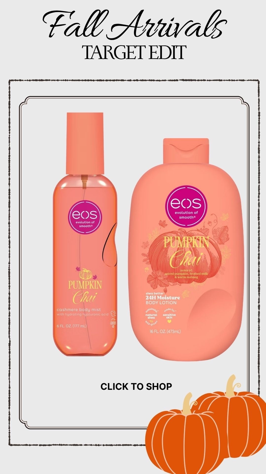 New!!! Pumpkin limited edition eos! 🎃🎃 #skincare #beauty #limitededition #targethalloween #targetfallfinds #fallfashion #target #fallstyle #newarrivals #trendingnow #bodycare

#LTKSeasonal #LTKBeauty #LTKgrwm