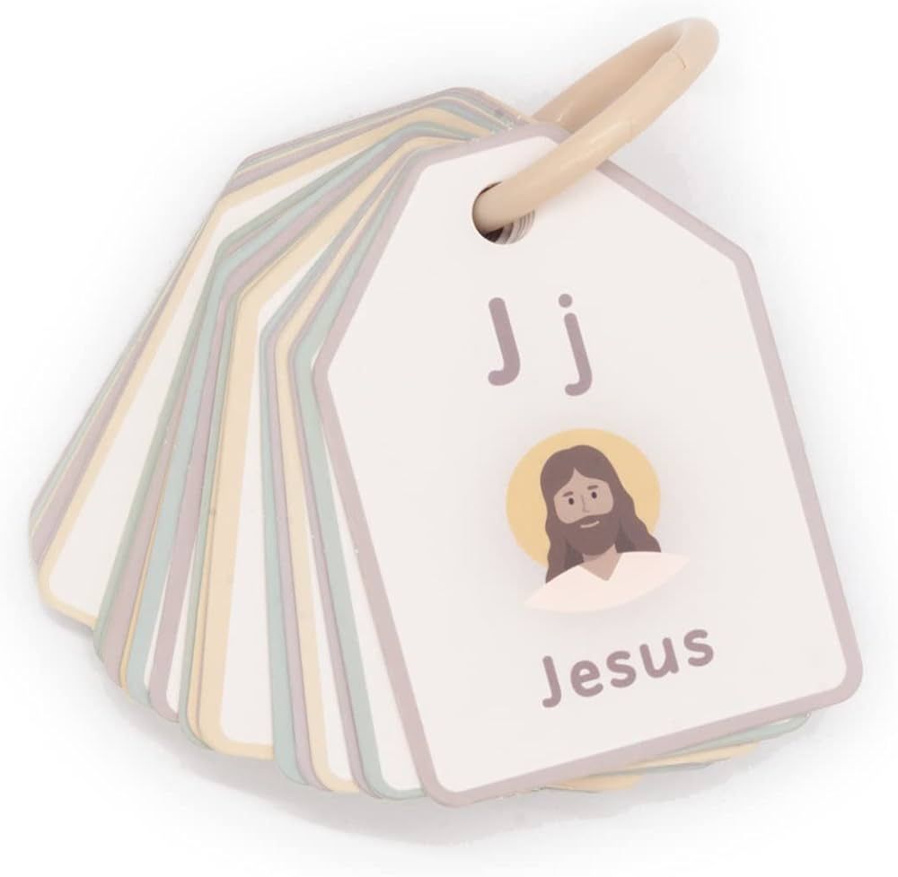 Bible ABC Flash Cards Preschool Sunday School Toys Christian Homeschool Alphabet Ring Cards Toddl... | Amazon (US)