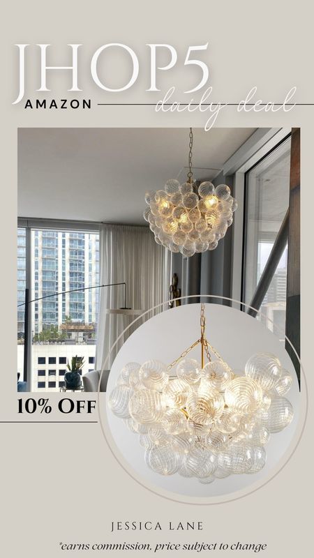 Amazon Daily Deal, save 10% on this gorgeous modern chandelier light fixture. Amazon lighting, modern light fixture, bubble light fixture, Amazon deal, Amazon home

#LTKhome #LTKsalealert #LTKstyletip