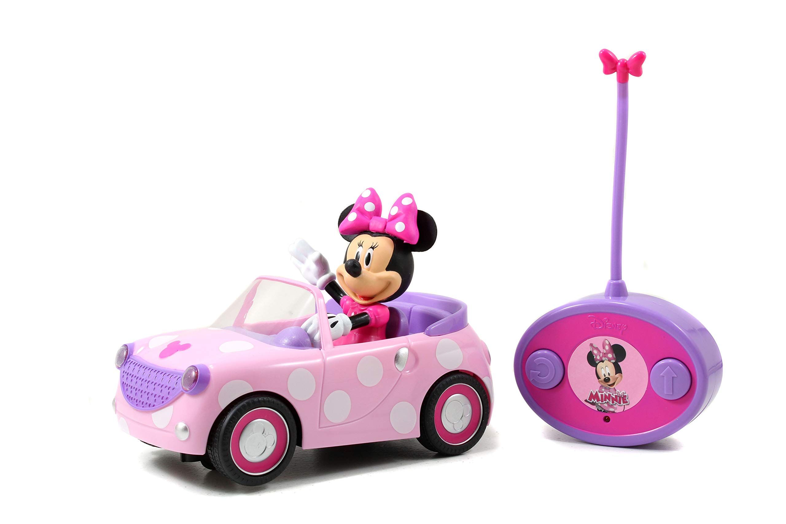 Disney Junior Minnie Mouse Roadster RC Car with Polka Dots, 27 MHz, Pink with White Polka Dots, Stan | Amazon (US)