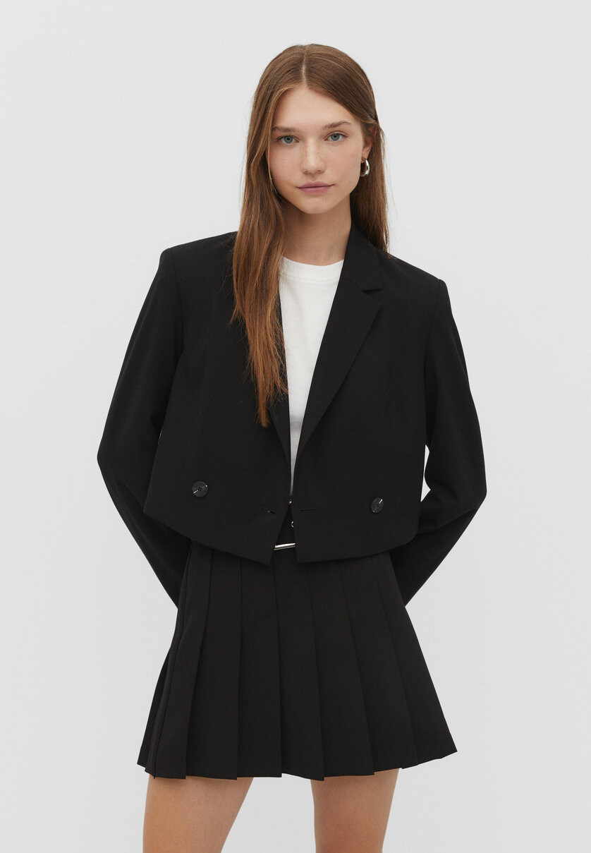 Blazer cropped - Blazers da donna | Stradivarius Italia | Stradivarius (IT)