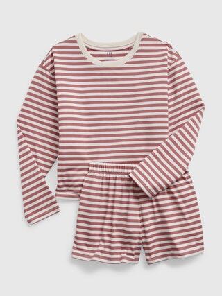 Kids 100% Recycled Stripe PJ Shorts Set | Gap (US)