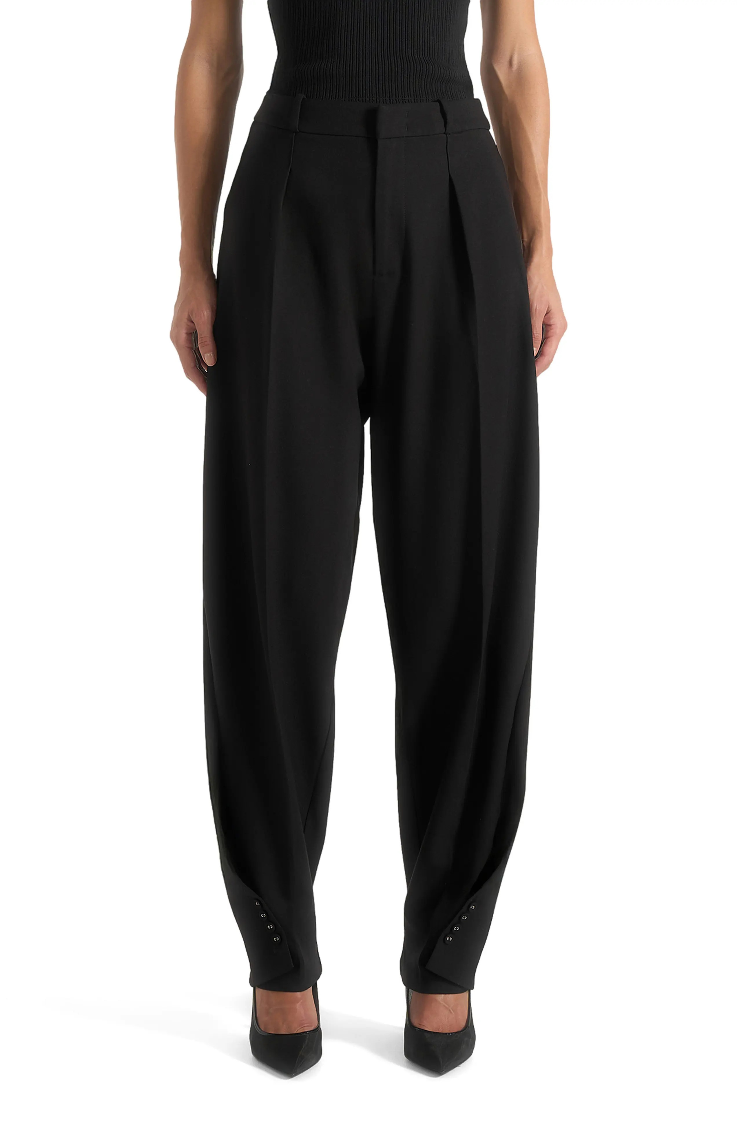 Mani\u00e8re De Voir Sophie Wool Twist Leg Tailored Trousers (Women) | Nordstrom | Nordstrom